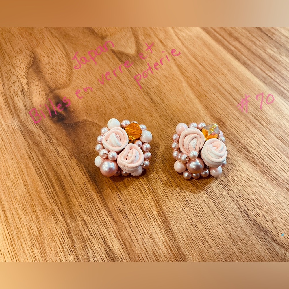 Boucles d’oreilles vintage « petites roses »